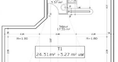 location appartement f1 climatise en dernier etage
