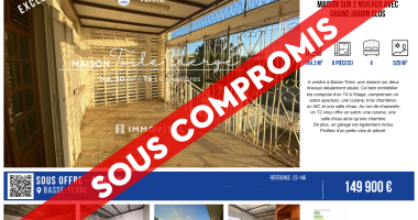 À vendre ! maison sur 2 niveaux avec jardin