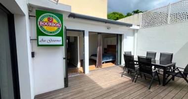 a louer beau t4 meublé de 77 m2 + terrasse en rez-de-jardin saint denis centre
