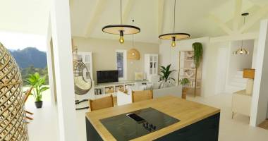 villa neuf avec vue et terrain exceptionnelle  à la vente petit-bourg