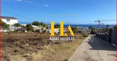 littoral ouest, terrain de 443m² avec vue mer