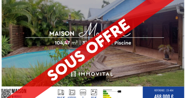 À vendre   charmante villa t4 + garage en bois rouge avec piscine, jardin clôturé, proche commodités