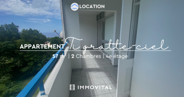 confort et praticité : appartement vide lumineux face aux monts caraïbes