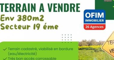 terrain viabilisé constructible r+1 de 376 m² a vendre à 106 600€  - tampon 19ème