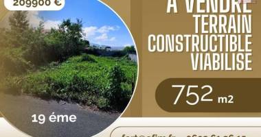exclusivite -  a vendre terrain constructible de 752 m² – secteur recherché 19éme le tampon