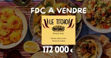 À vendre 172000€ – fdc restauration - snack le pti cho du ouaki à la rivière saint-louis
