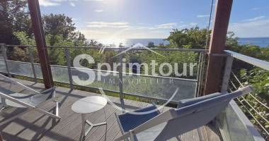 villa en bois t5 avec piscine, vue mer sur les Îlets pigeon   malendure