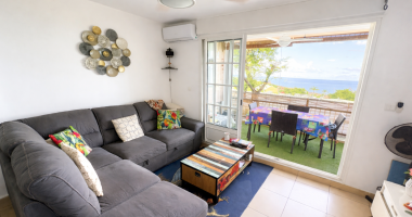 À vendre t2 meublé lumineux à la possession   terrasse vue mer, climatisé