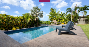 a louer villa f4 moderne - entr jardin et piscine inclus - dumonter baie-mahault