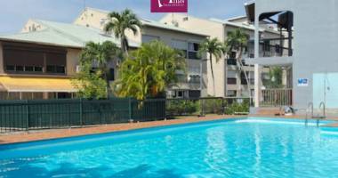 studio à vendre gosier bas du fort   27 m2   résidence sécurisée avec piscine   fort potentiel locatif