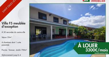 À louer   villa f5 meublée   saint-gilles-les-bains (97434)