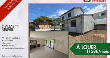 fym immobilier vous propose À la location 2 villas t4 neuves À louer   saint-joseph (bois noir)
