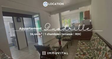 À louer   t2 meublÉ au rez-de-chausse avec terrasse et stationnement