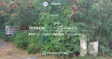 À vendre   terrain constructible de 800 m2   lotissement à guéry, anse-bertrand