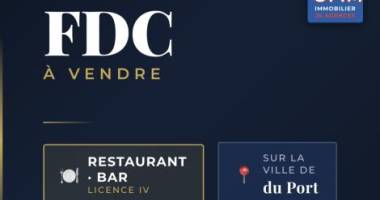 a vendre -fonds de commerce bar licence iv/ restaurant de 160m2