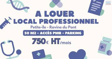 a louer local professionnel / médical de 50 m2 à 750€ ht/mois | petite ile - ravine du pont