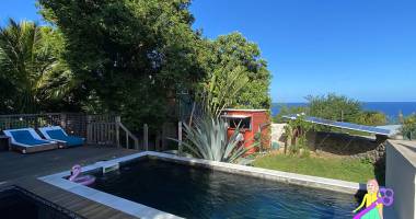 maison t4 meublée  avec piscine et son bungalow indépendant à saint-leu  - réf. 254687-g076-lot2