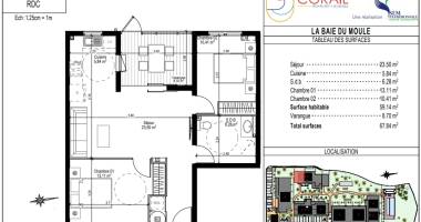 a vendre - appartement 3 piÈces - résidence corail - 97160 le moule