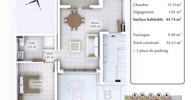 appartement t2 - résidence diamant - sainte anne