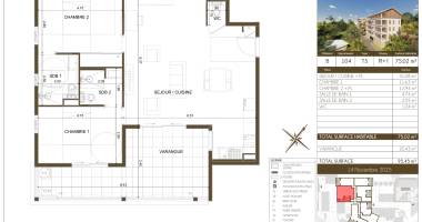 appartement t3 - r+1 - résidence belvédère du fort