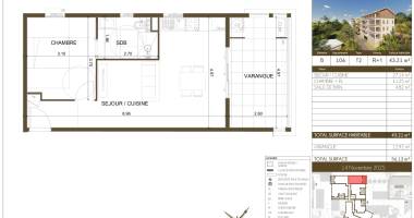 appartement t2 - r+1 - résidence le belvédère du fort