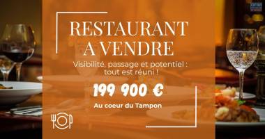 À vendre – restaurant clé en main au cœur du tampon – 199 900 €