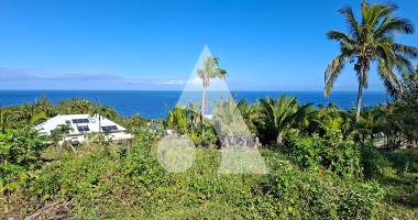 terrain constructible 450 m² à petite-Île secteur grande anse avec vue mer